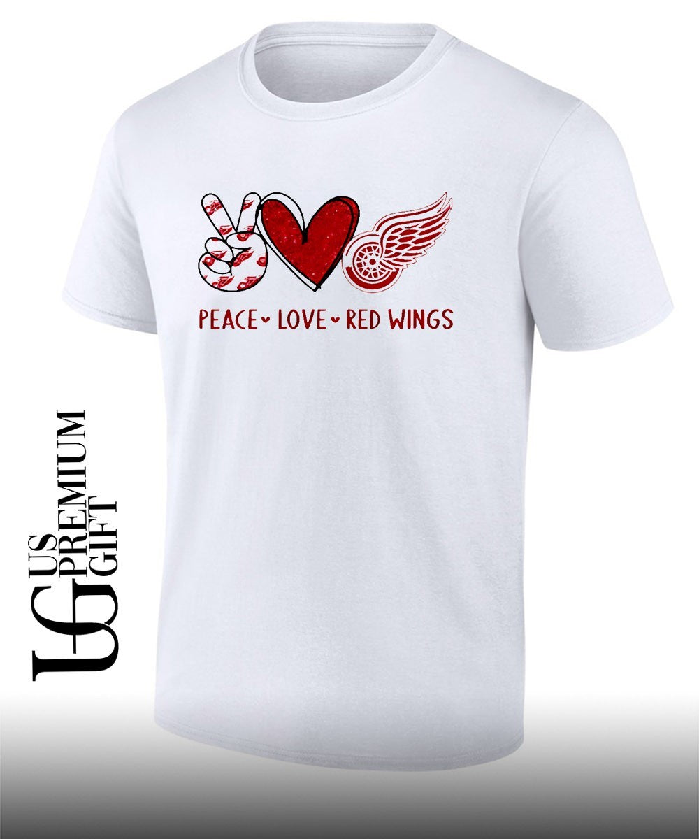 Peace Love Detroit Red Wings NHL shirt Unisex T-shirt, Sweatshirt, Hoodie, Long Sleeve Tee - T-Shirt, Sweatshirt, Hoodie