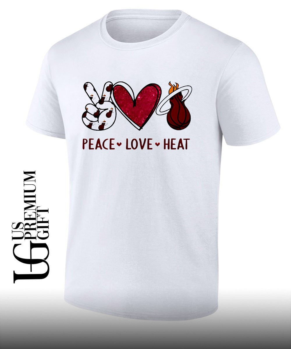 Peace Love Miami Heat NBA shirt Unisex T-shirt, Sweatshirt, Hoodie, Long Sleeve Tee - T-Shirt, Sweatshirt, Hoodie