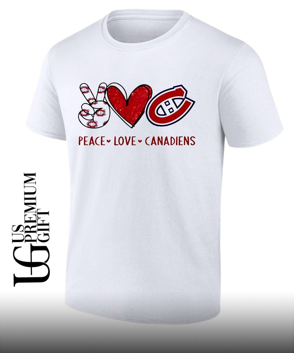 Peace Love Montreal Canadiens NHL shirt Unisex T-shirt, Sweatshirt, Hoodie, Long Sleeve Tee - T-Shirt, Sweatshirt, Hoodie
