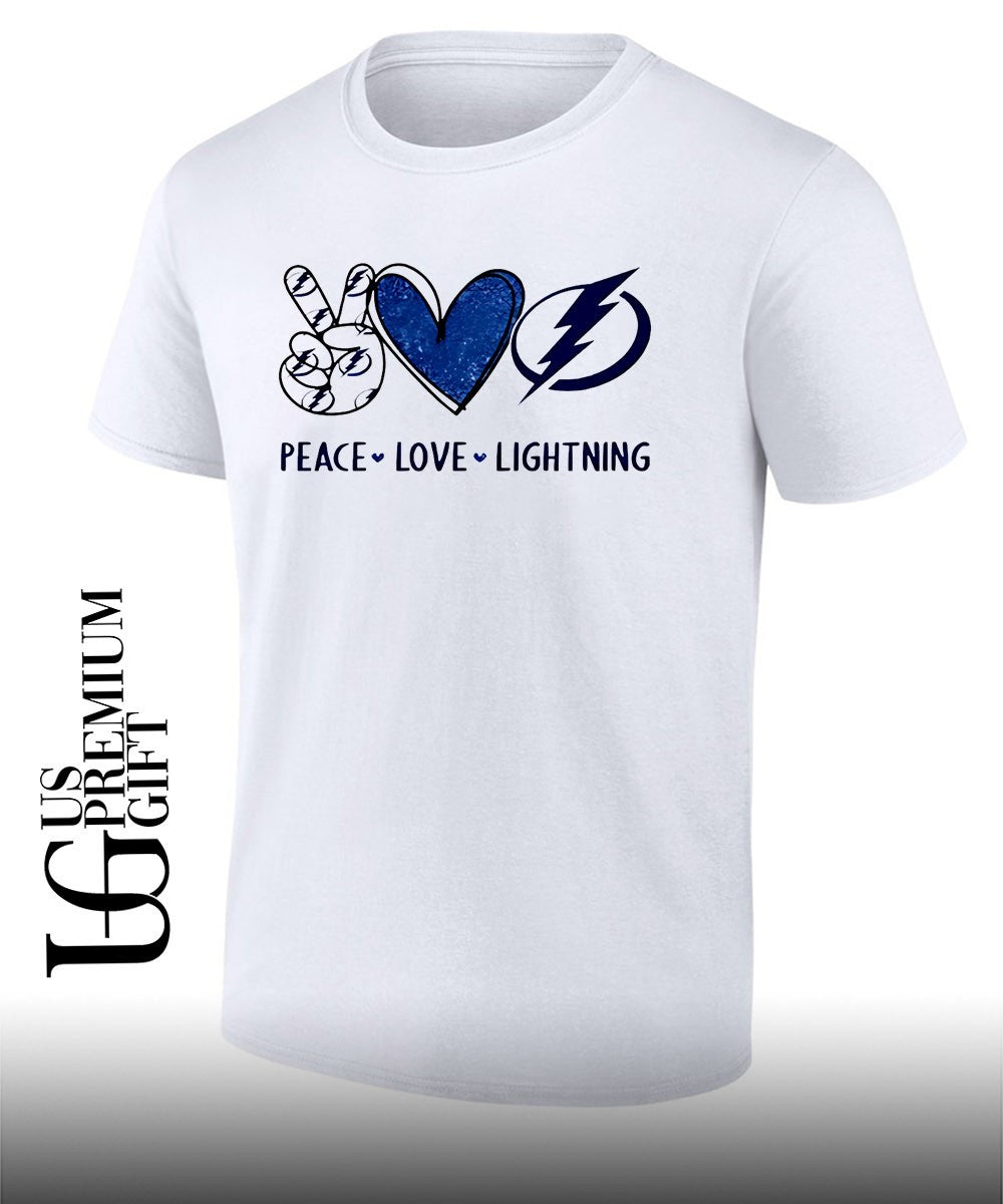 Peace Love Tampa Bay Lightning NHL shirt Unisex T-shirt, Sweatshirt, Hoodie, Long Sleeve Tee - T-Shirt, Sweatshirt, Hoodie