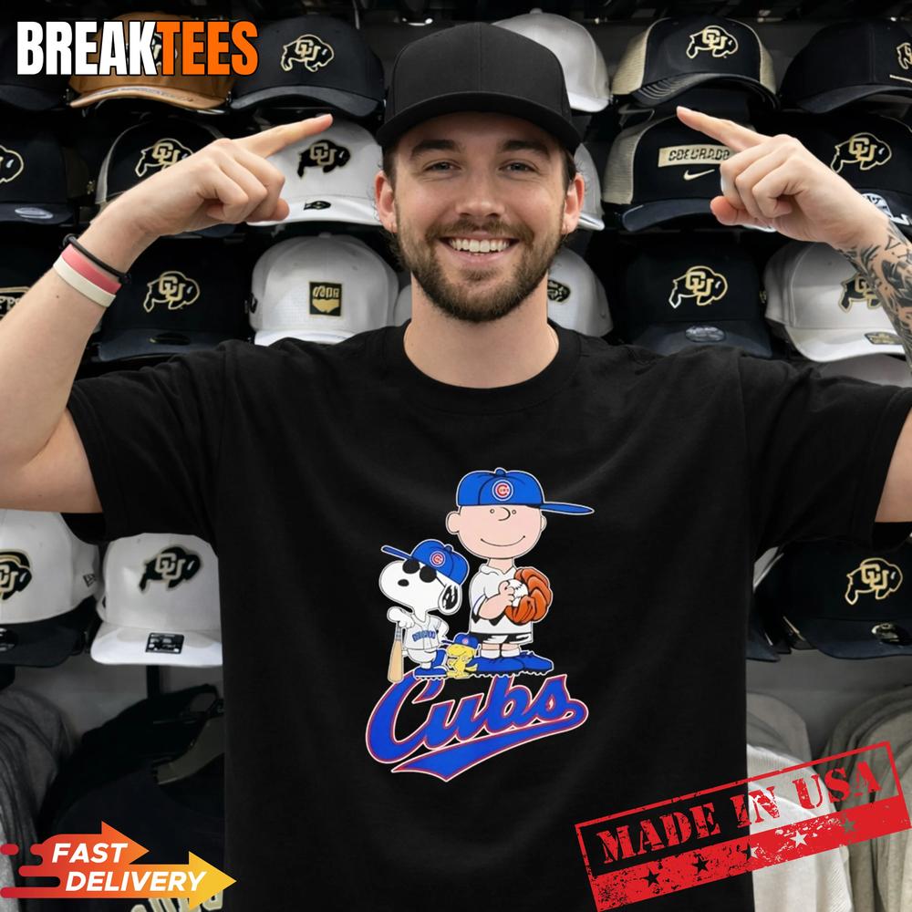 Peanuts characters x Chicago Cubs Baseball MLB 2026 cartoon T-Shirt Unisex T-shirt, Sweatshirt, Hoodie, Long Sleeve Tee - T-Shirt, Sweatshirt, Hoodie