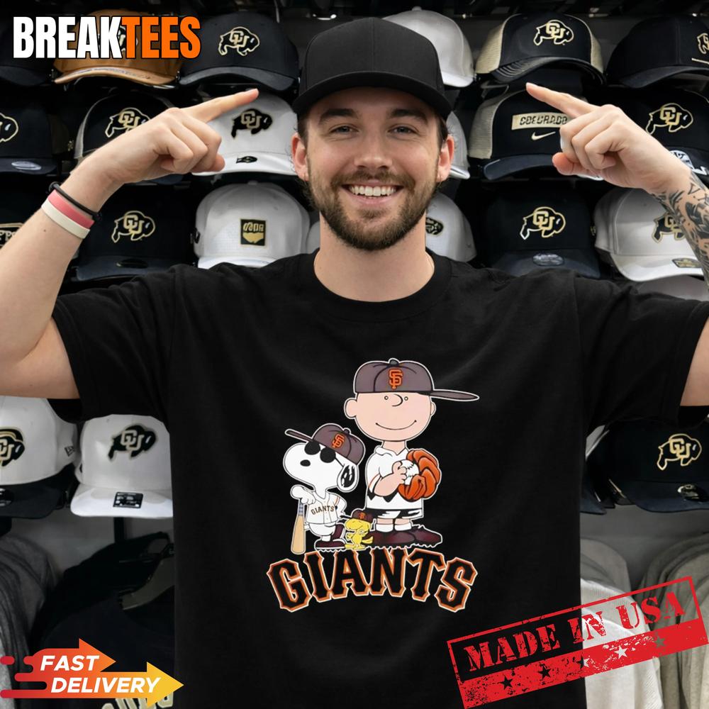 Peanuts characters x San Francisco Giants MLB 2026 cartoon Shirt Unisex T-shirt, Sweatshirt, Hoodie, Long Sleeve Tee - T-Shirt, Sweatshirt, Hoodie