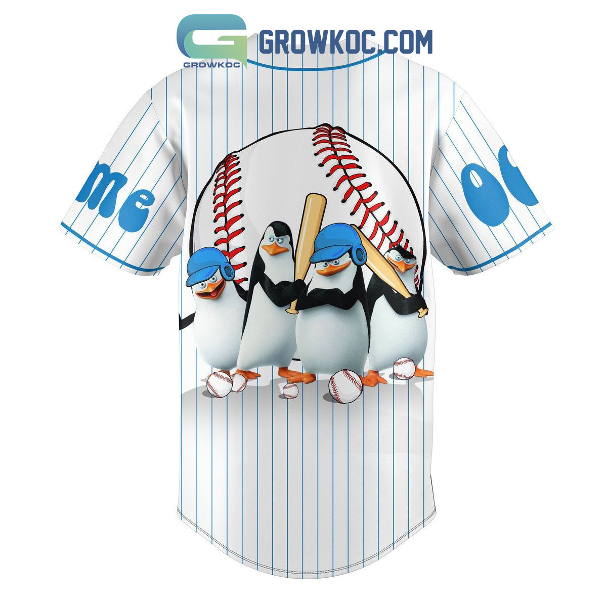 Penguins Of Madagascar Personalized Baseball Jersey baseball jersey product view 3