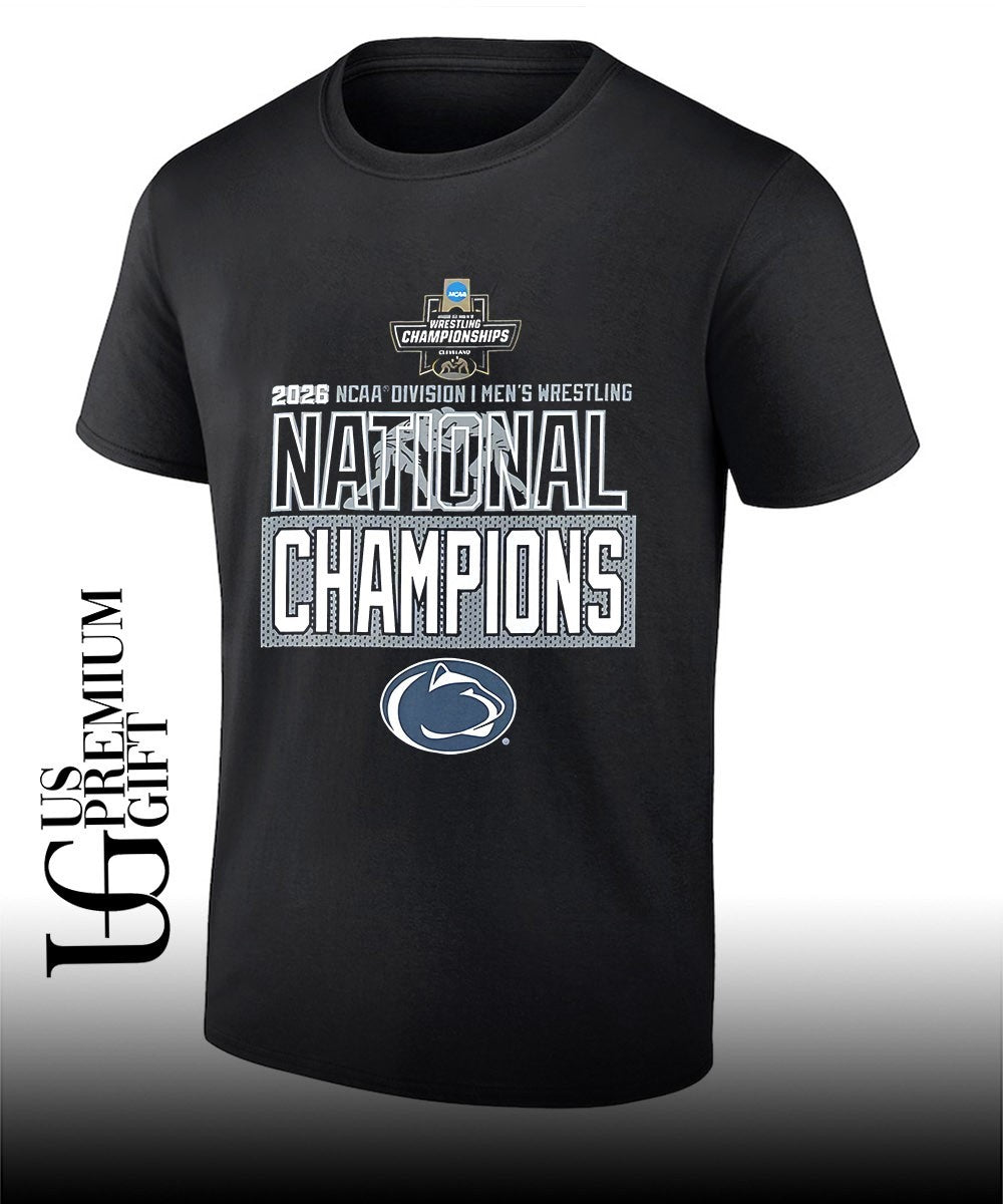 Penn State Nittany Lions 2026 NCAA Mens Wrestling National Champions shirt Unisex T-shirt, Sweatshirt, Hoodie, Long Sleeve Tee - T-Shirt, Sweatshirt, Hoodie