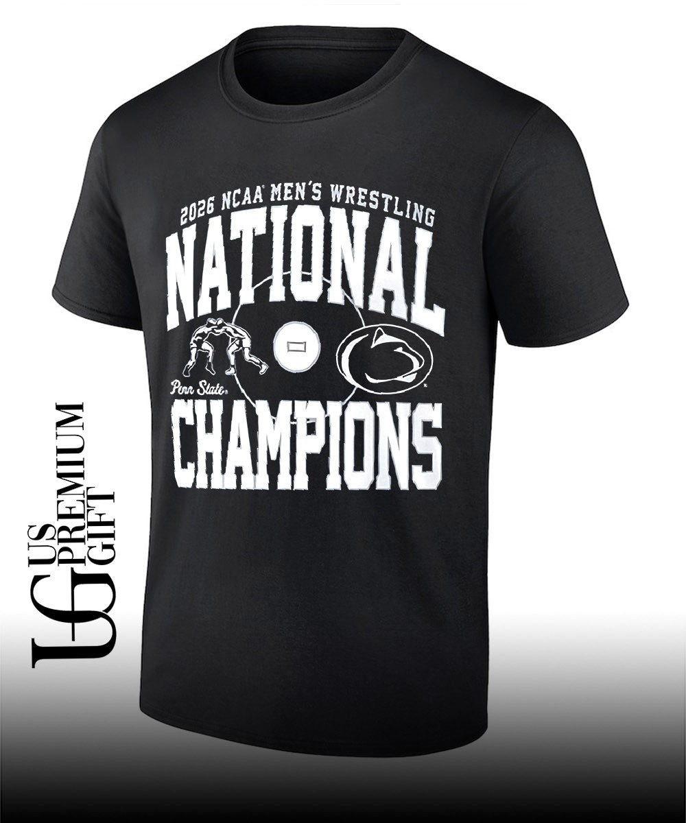 Penn State Nittany Lions 2026 NCAA Wrestling National Champions T-shirt Unisex T-shirt, Sweatshirt, Hoodie, Long Sleeve Tee - T-Shirt, Sweatshirt, Hoodie