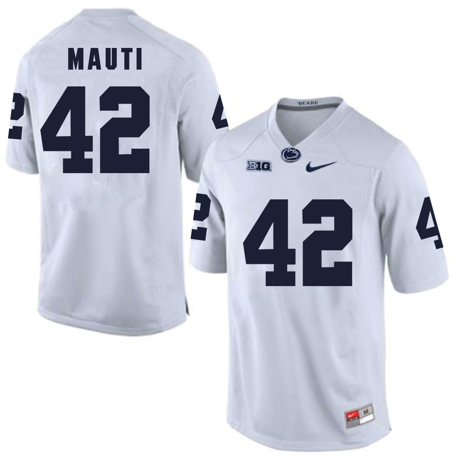Penn State Michael Mauti 42 White College Football Jersey football jersey product view 1