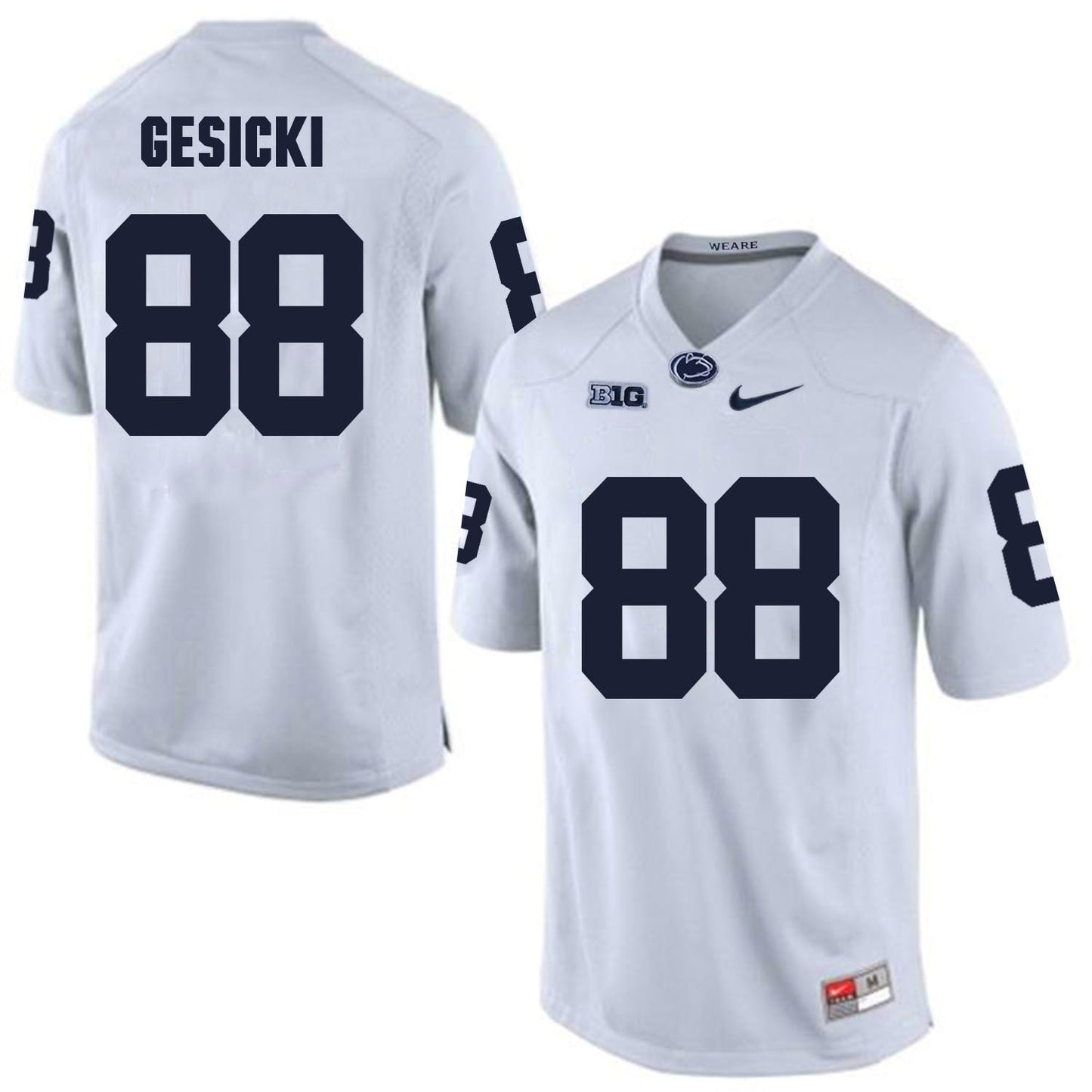 Penn State Mike Gesicki 88 White College Football Jersey football jersey product view 1