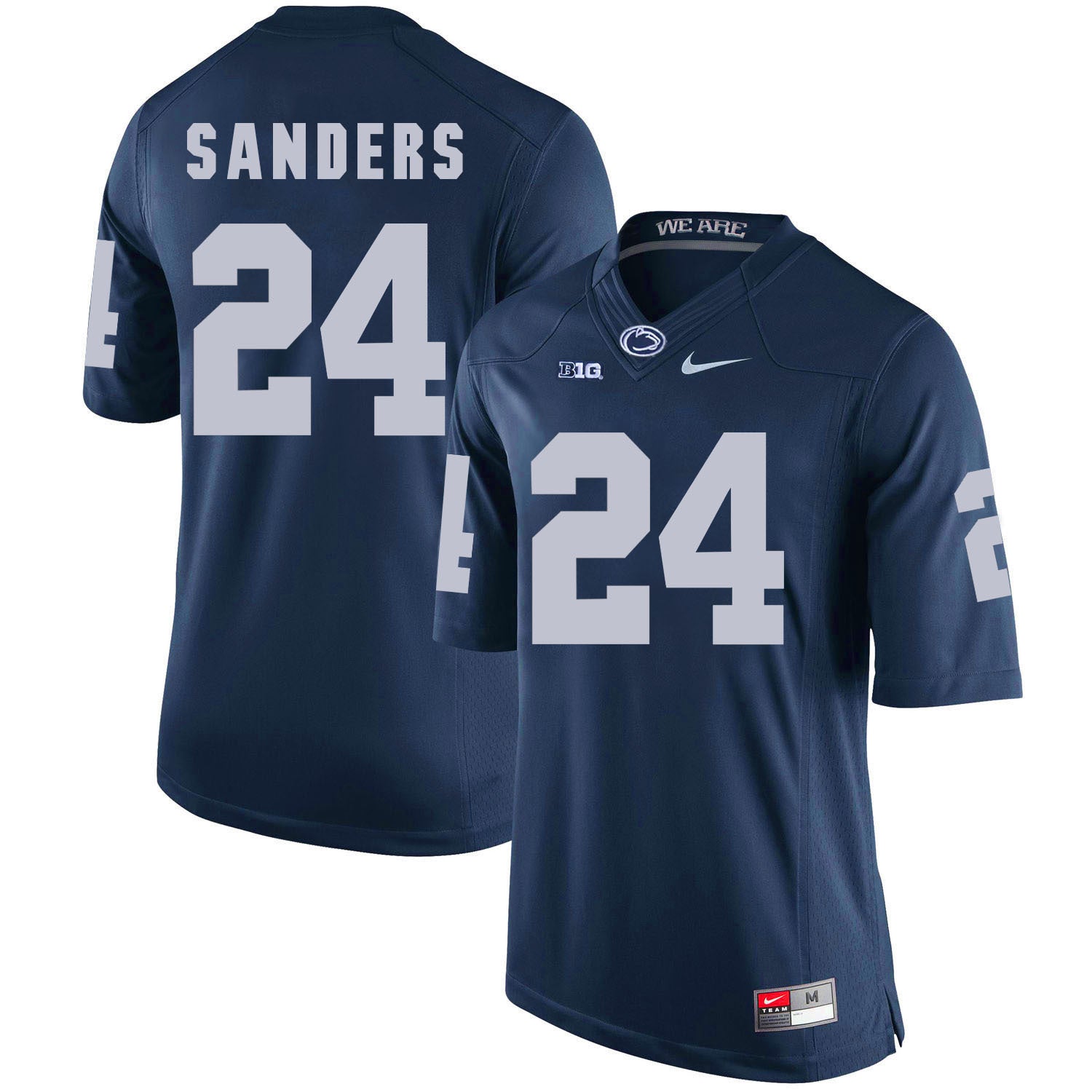 Penn State Miles Sanders 24 Navy College Football Jersey football jersey product view 1