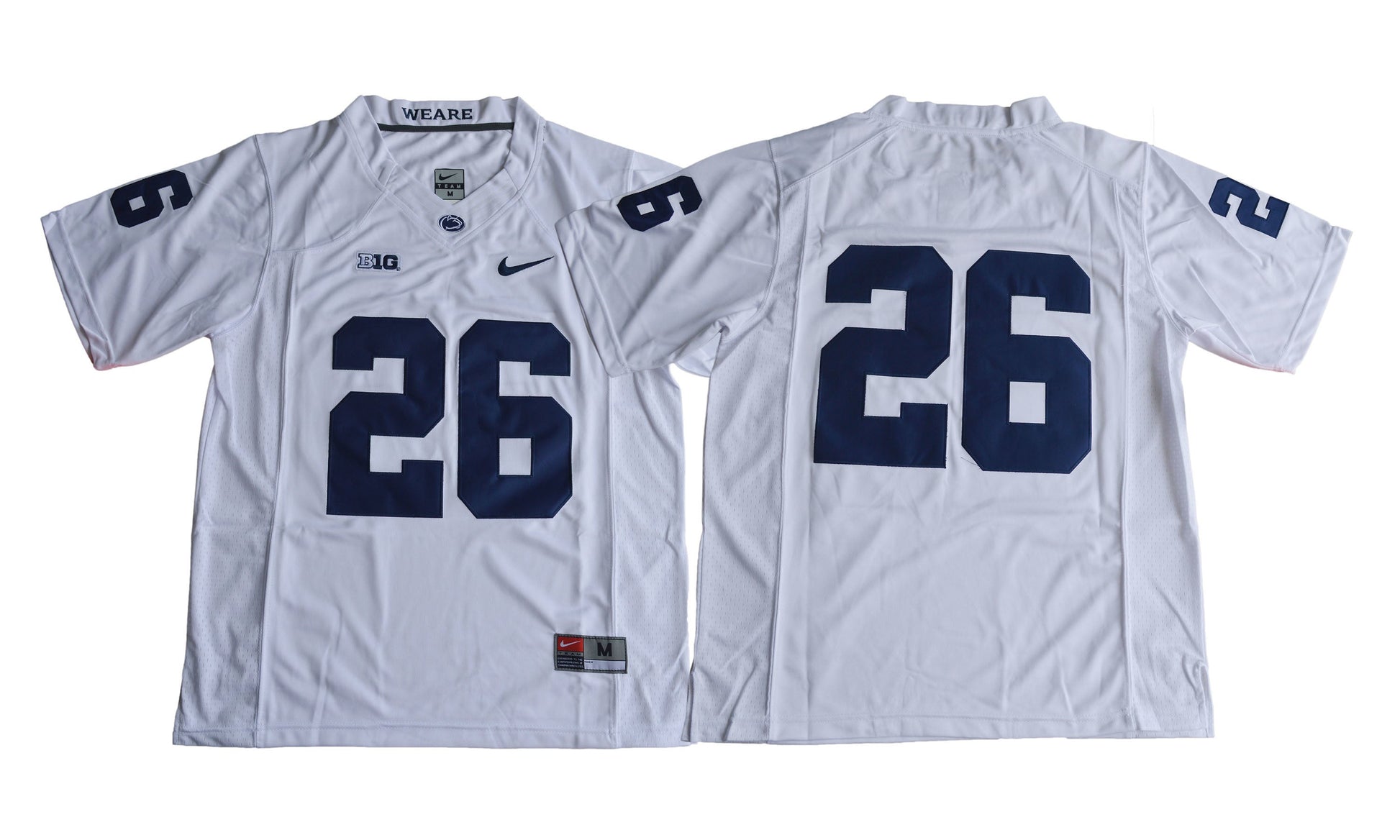 Penn State Nittany Lions White 26 College Football Jersey football jersey product view 1