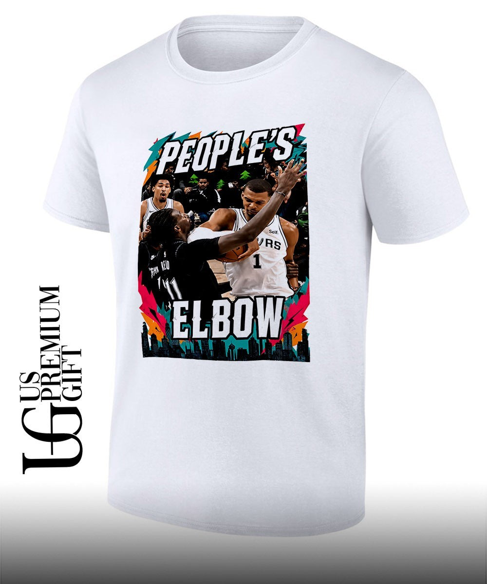 Peoples Elbow Victor Wembanyama San Antonio Spurs NBA 2026 shirt Unisex T-shirt, Sweatshirt, Hoodie, Long Sleeve Tee - T-Shirt, Sweatshirt, Hoodie