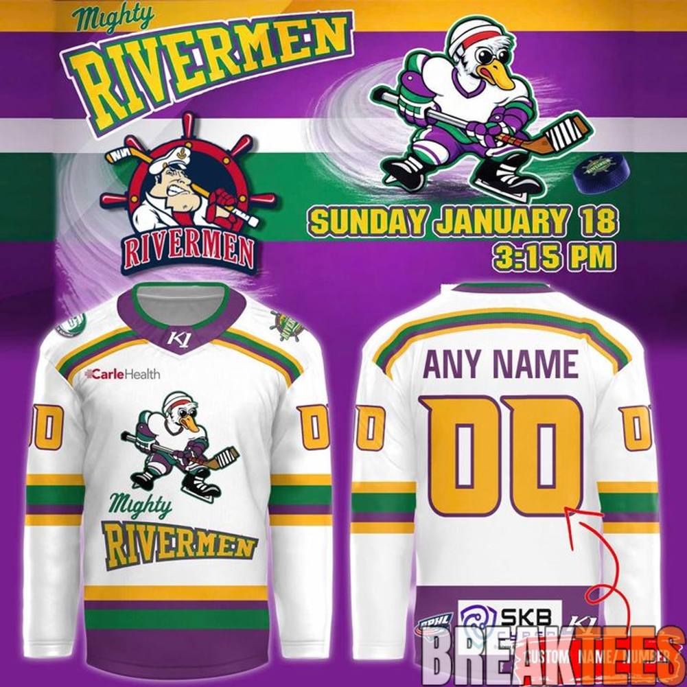 Peoria Rivermen Mighty Ducks Night Hockey Jersey Unisex T-shirt, Sweatshirt, Hoodie, Long Sleeve Tee - T-Shirt, Sweatshirt, Hoodie