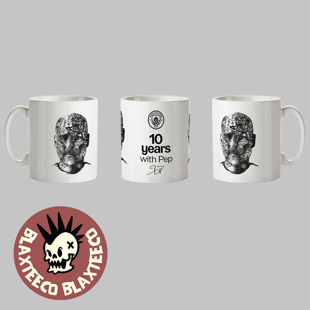 Pep Guardiola Manchester City Tribute 10 Years with Pep Pep Decade Ceramic Mug Unisex T-shirt, Sweatshirt, Hoodie, Long Sleeve Tee - T-Shirt, Sweatshirt, Hoodie