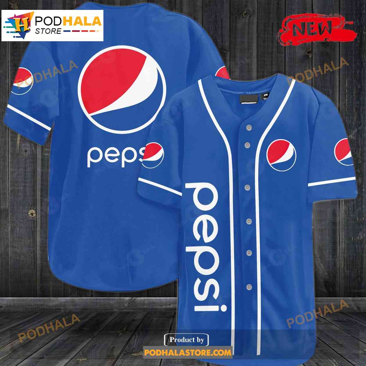 Pepsi Special Design Baseball Jersey baseball jersey product view 1