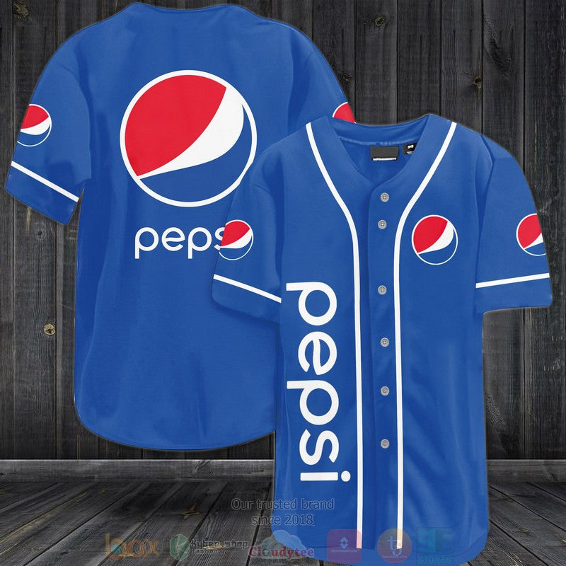 Pepsi Blue Baseball shirt baseball jersey product view 1