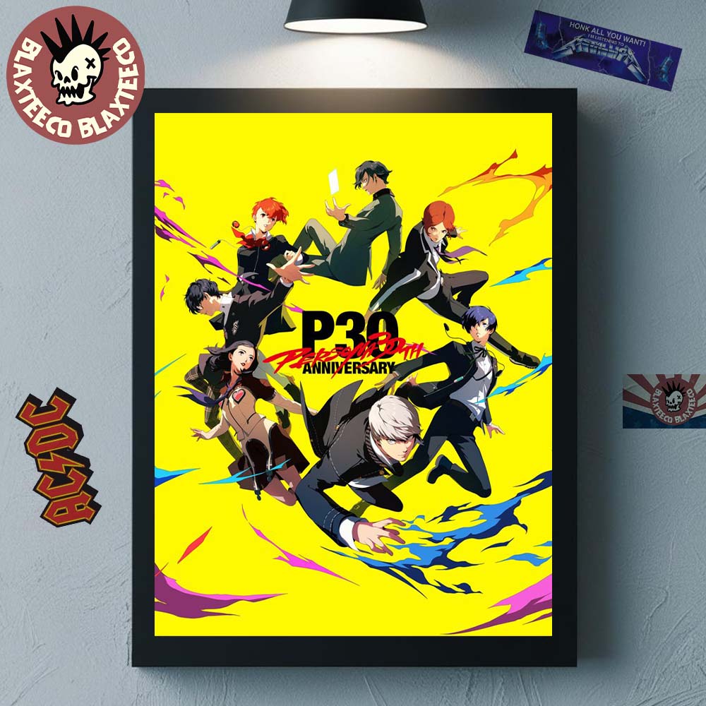 Persona 30th Anniversary Art Home Decor Poster Canvas Unisex T-shirt, Sweatshirt, Hoodie, Long Sleeve Tee - T-Shirt, Sweatshirt, Hoodie