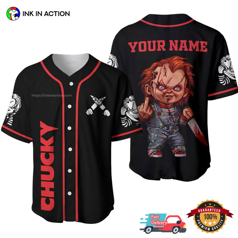 Personalize Chucky Horror Baseball Jersey baseball jersey product view 1