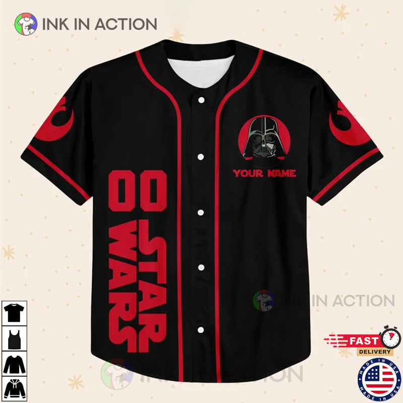 Personalize Star War Darth Vader Baseball Jersey baseball jersey product view 2