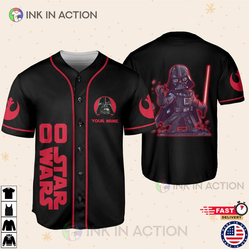 Personalize Star War Darth Vader Baseball Jersey baseball jersey product view 1