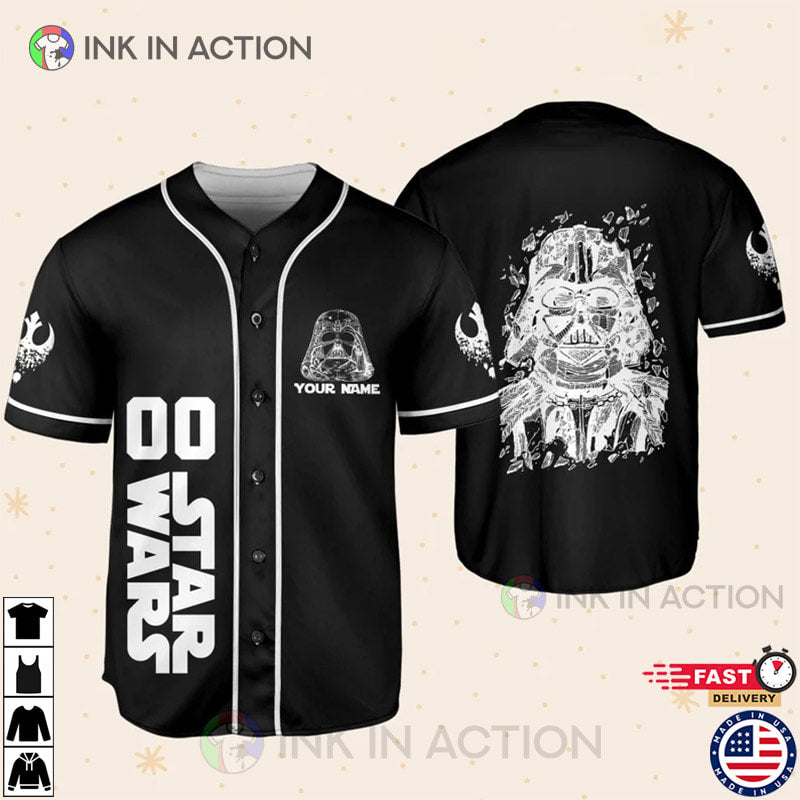 Personalize Star War Team Darth Vader Baseball Jersey baseball jersey product view 1
