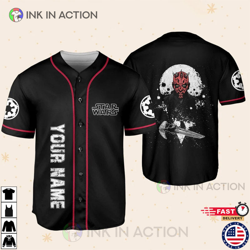 Personalize Starwar Darth Maul Scimitar Baseball Jersey baseball jersey product view 1