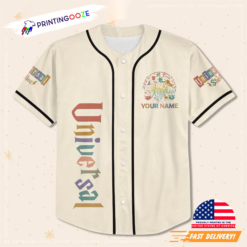 Personalized Universal Studio Characters Baseball Jersey baseball jersey product view 3