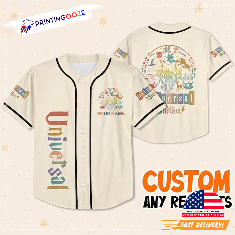 Personalized Universal Studio Characters Baseball Jersey baseball jersey product view 1