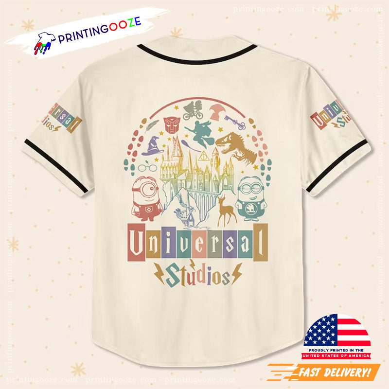 Personalized Universal Studio Characters Baseball Jersey baseball jersey product view 2
