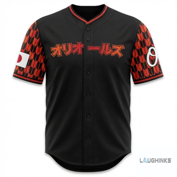 Personalized 2026 Orioles Japanese Heritage Night Baseball Jersey Giveaway baseball jersey product view 1