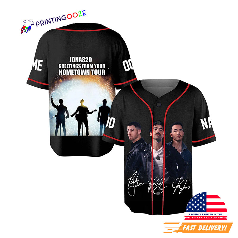 Personalized 20th Anniversary Of Jonas Baseball Jersey baseball jersey product view 1