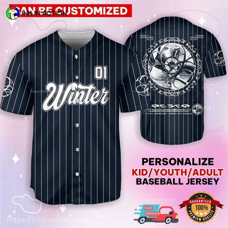 Personalized Aespa Armageddon Album Black Baseball Jersey baseball jersey product view 1