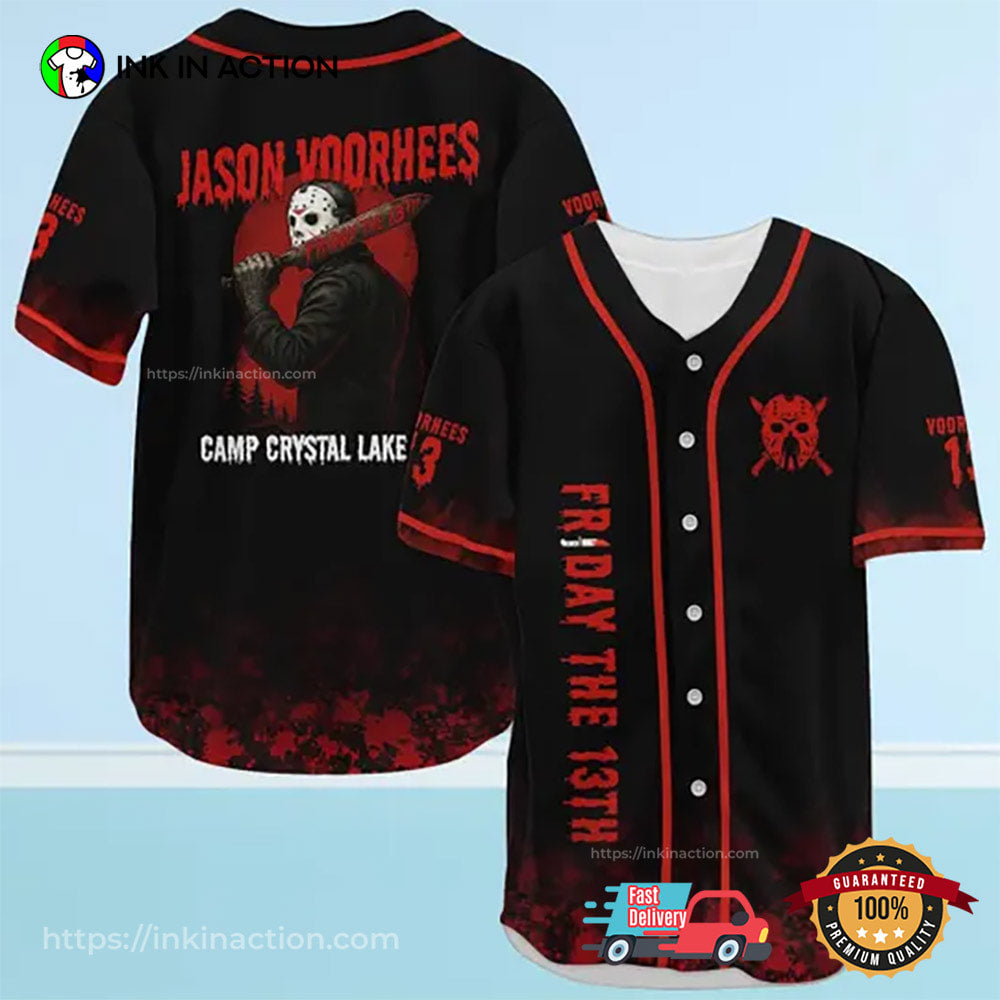 Personalized Aware Of Jason Voorhees Friday The 13th Baseball Jersey baseball jersey product view 1