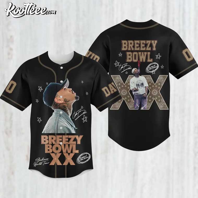 Personalized Chris Brown Breezy Bowl XX Baseball Jersey baseball jersey product view 1