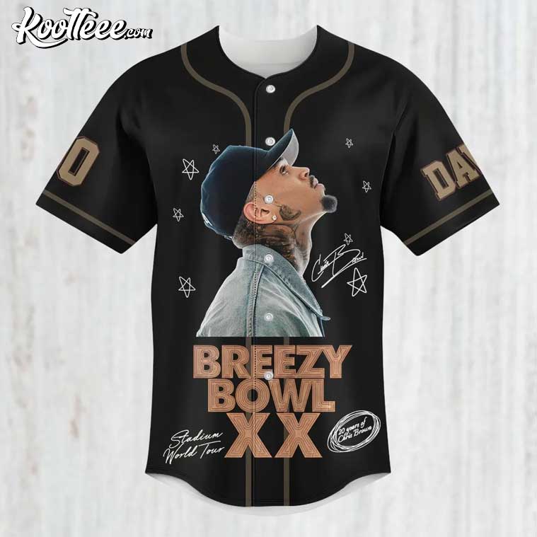 Personalized Chris Brown Breezy Bowl XX Baseball Jersey baseball jersey product view 2