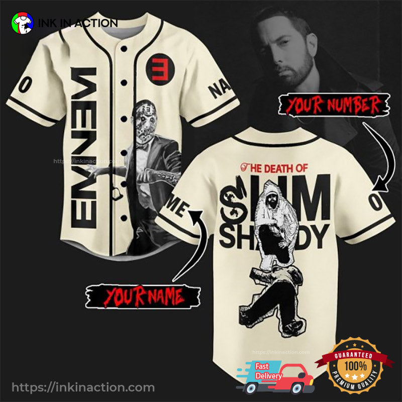 Personalized Eminem The Death Of Slim Shady Baseball Jersey baseball jersey product view 1