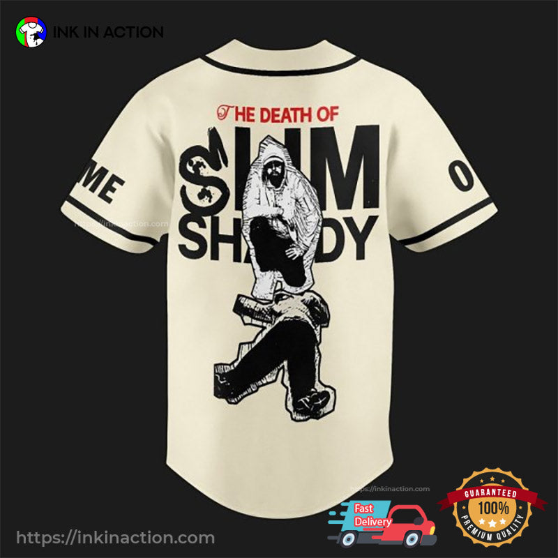 Personalized Eminem The Death Of Slim Shady Baseball Jersey baseball jersey product view 2