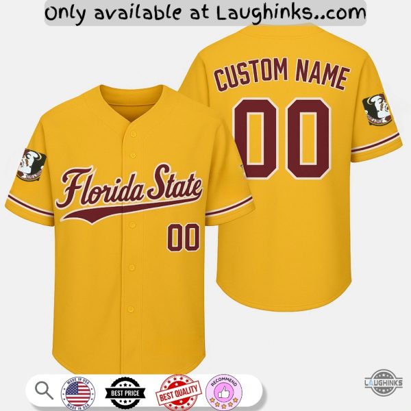 Personalized Florida State Fsu Seminoles Baseball Jersey Shirt Full Printed baseball jersey product view 1