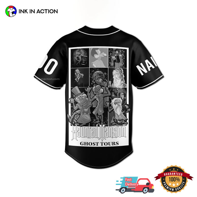Personalized Haunted Mansion Ghost Tours Baseball Jersey baseball jersey product view 3