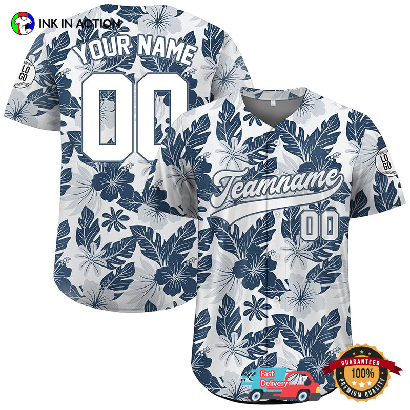 Personalized Hawaiian Summer Gift Baseball Jersey baseball jersey product view 1