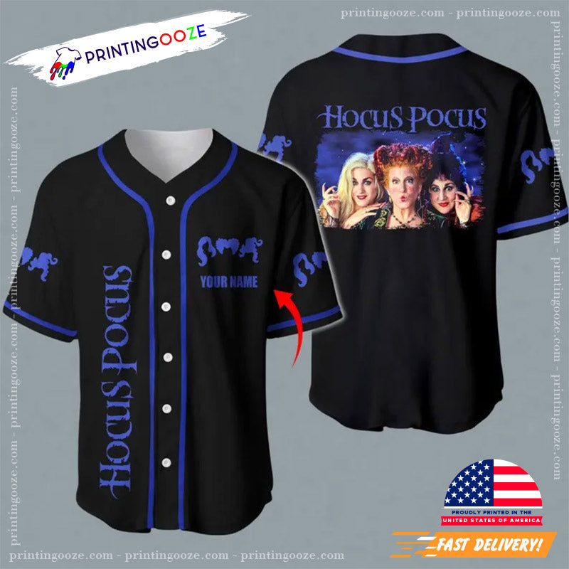 Personalized Hocus Pocus Sanderson Sisters Baseball Jersey baseball jersey product view 1
