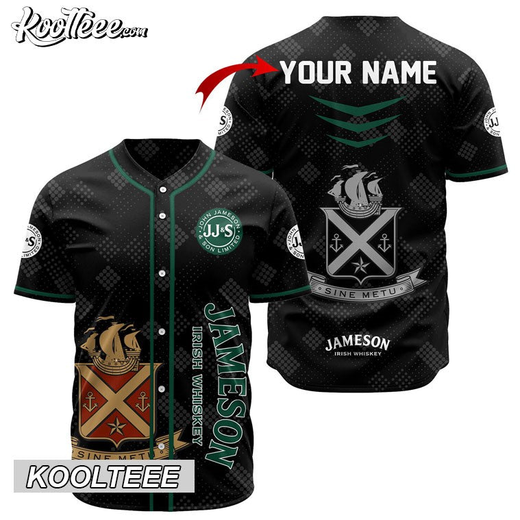 Personalized Jameson Black Baseball Jersey baseball jersey product view 1