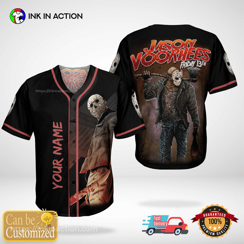 Personalized Jason Voorhees Friday 13th Baseball Jersey baseball jersey product view 1