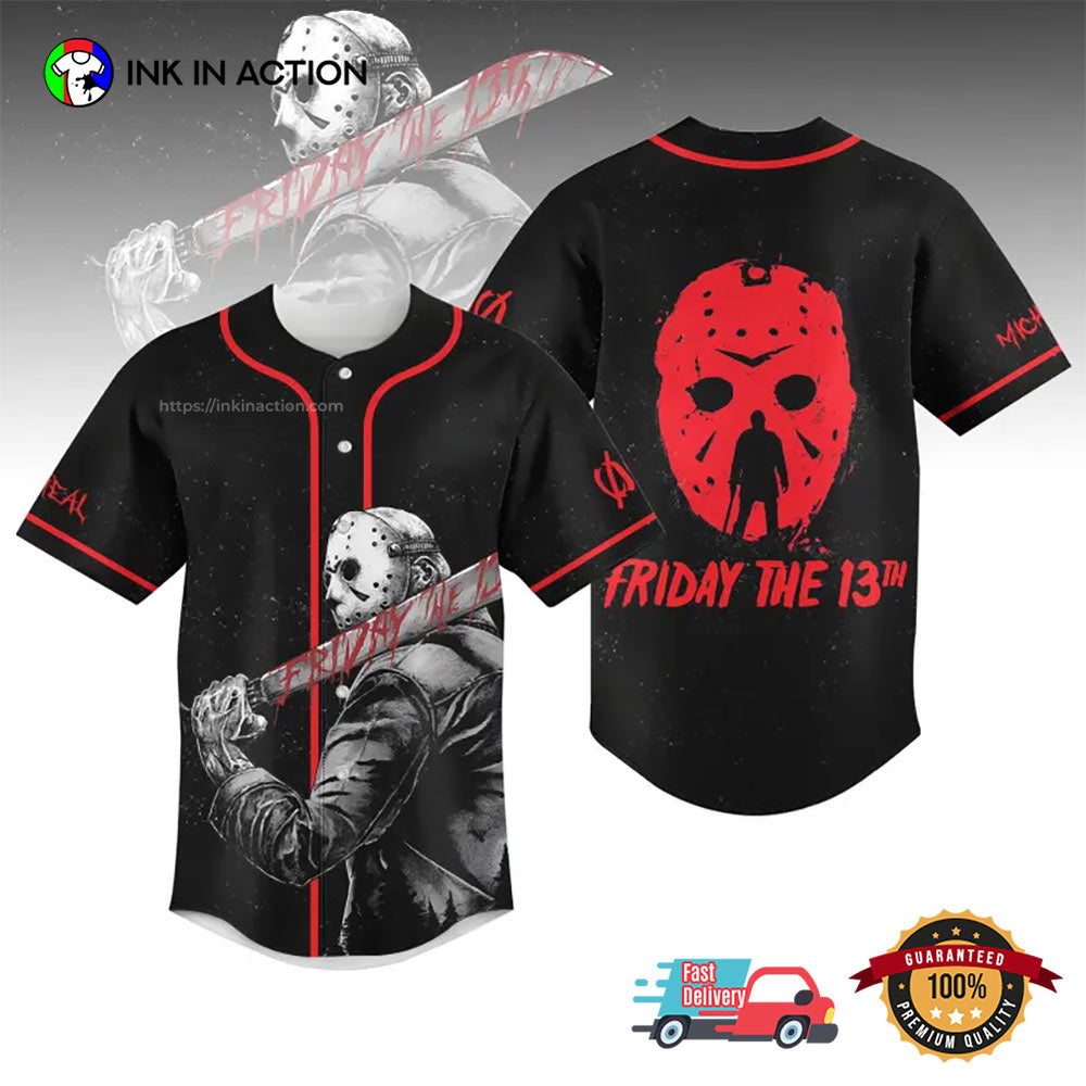 Personalized Jason Voorhees Friday The 13th Baseball Jersey baseball jersey product view 2