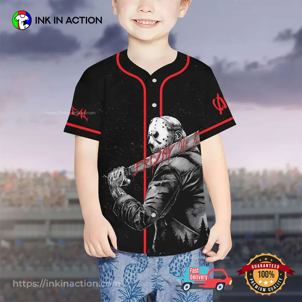 Personalized Jason Voorhees Friday The 13th Baseball Jersey baseball jersey product view 1