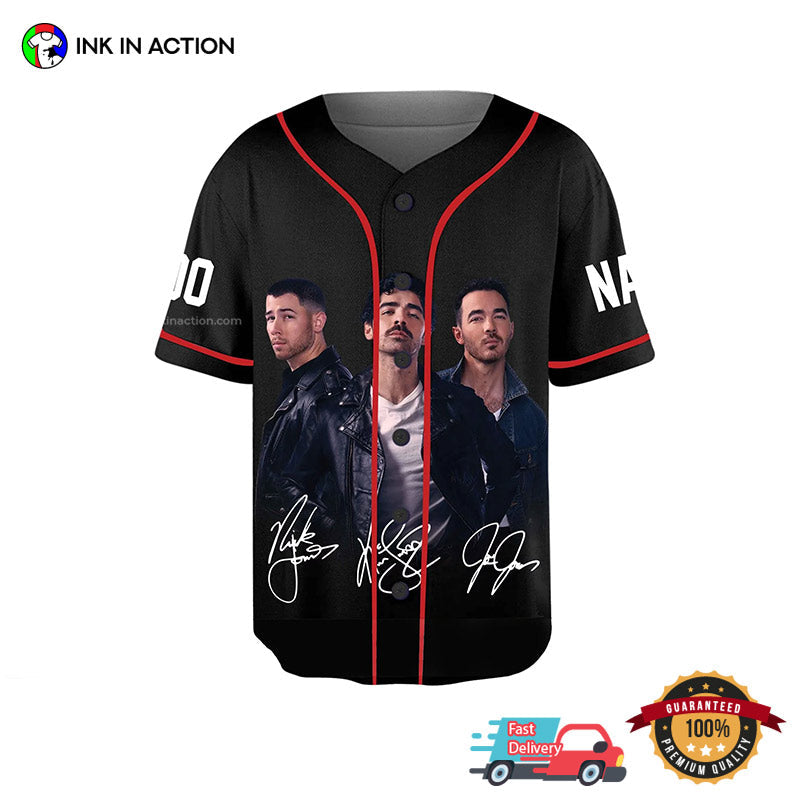 Personalized Jonas Brothers Greeting From Your Hometown Tour 2025 Baseball Jersey baseball jersey product view 2