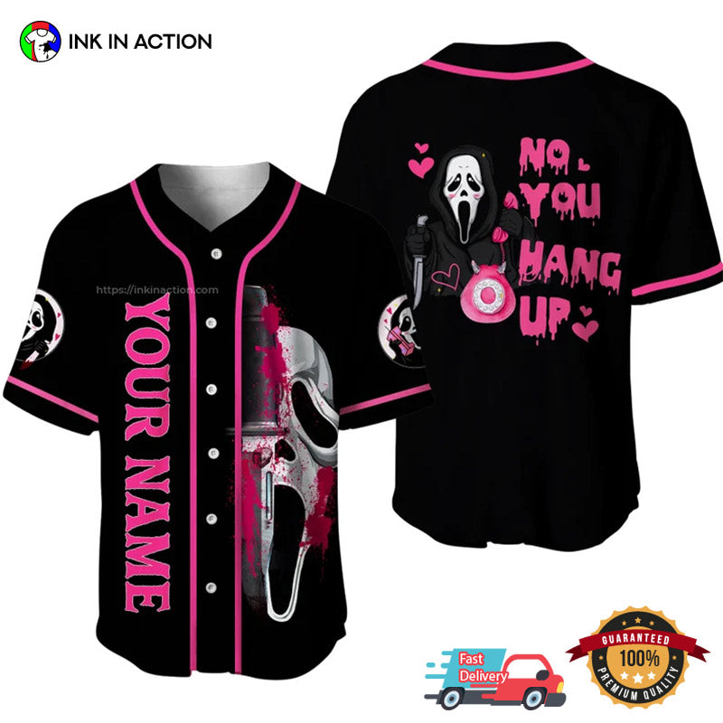Personalized Killer Scream Horror Movie Funny Baseball Jersey baseball jersey product view 1