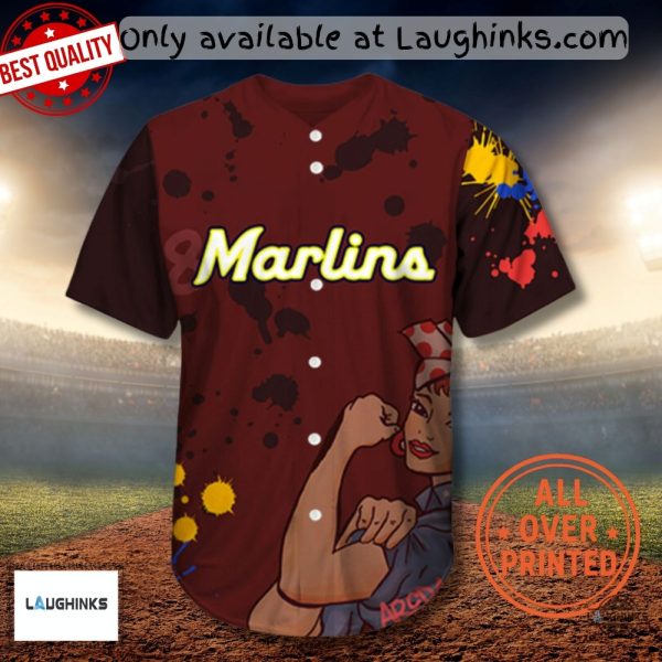 Personalized Miami Marlins Venezuelan Heritage Celebration Baseball Jersey Shirt Giveaway September 27 2025 baseball jersey product view 1