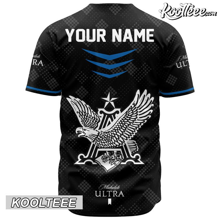 Personalized Michelob ULTRA Black Baseball Jersey baseball jersey product view 3