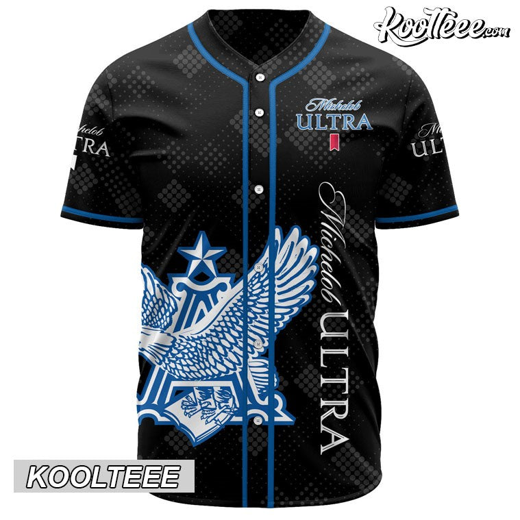 Personalized Michelob ULTRA Black Baseball Jersey baseball jersey product view 2