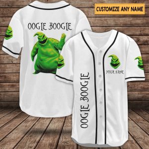 Personalized Nightmare Before Christmas Oogie Boogie Baseball Shirt baseball jersey product view 1