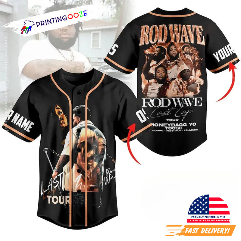 Personalized Rod Wave Last Lap Baseball Jersey baseball jersey product view 1